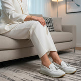 420F Melisa Cuir Blanc Cassé