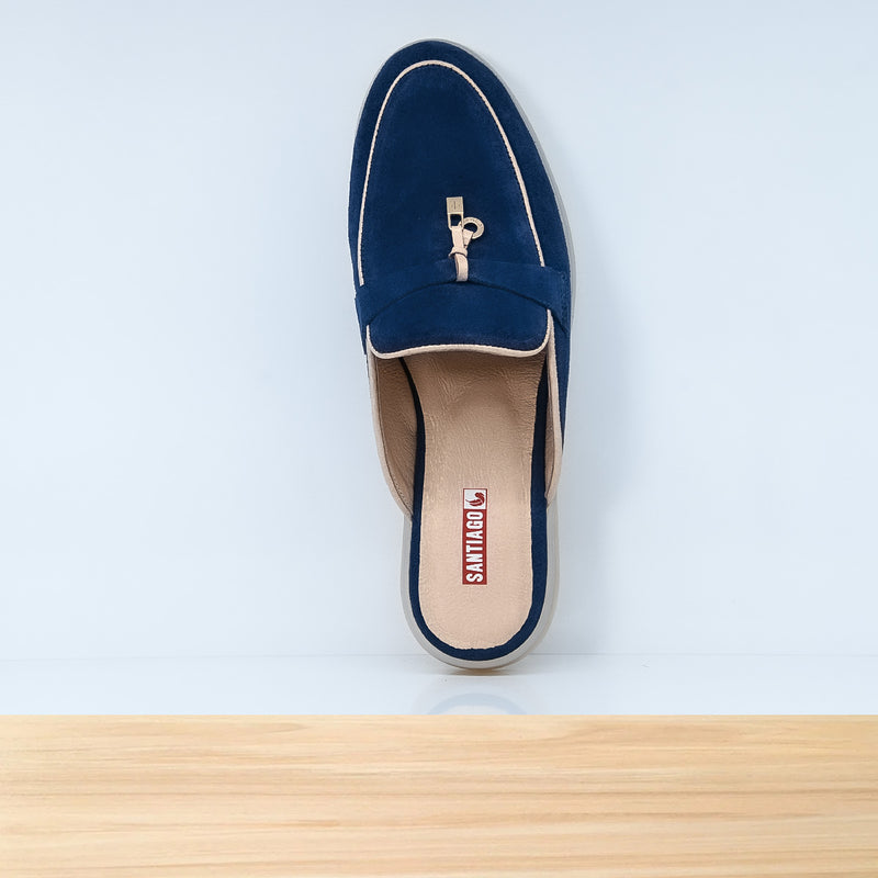 427F Zeina Cuir Bleu-Pétrole