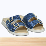 460F Charm Cuir Serpent Bleu