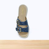 460F Charm Cuir Serpent Bleu