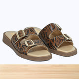460F Charm Cuir Serpent Camel