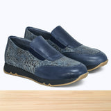 476F Havéla Cuir Bleu Gris