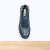 476F Havéla Cuir Bleu Gris