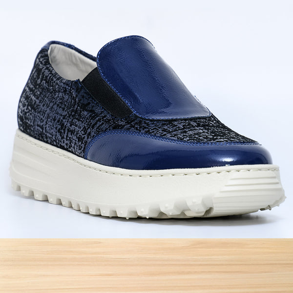 476F Zaria Cuir Bleu Brillant