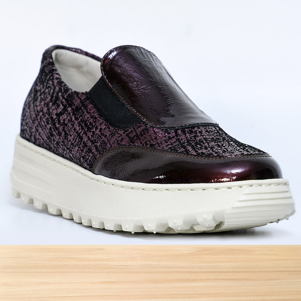 476F Zaria Cuir Bordeaux Brillant