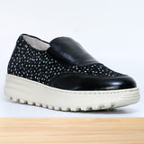476F Zaria Cuir Noir Brillante