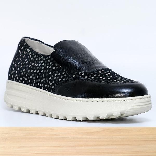 476F Zaria Cuir Noir Brillante