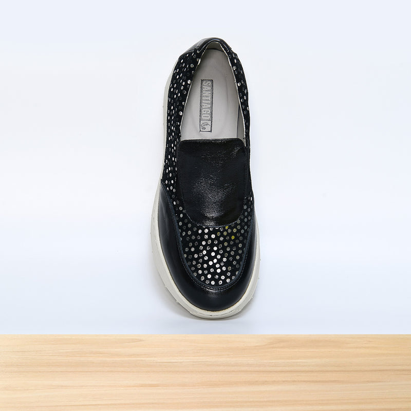 476F Zaria Cuir Noir Brillante