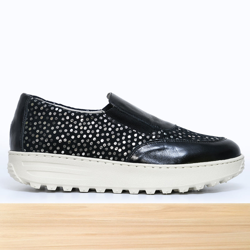 476F Zaria Cuir Noir Brillante