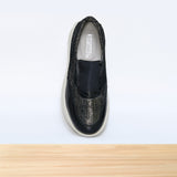 476F Zaria Cuir Noir Métallisé