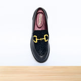 481F Ovara Cuir Noir Léopard