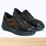 484F Tirra Cuir Noir Camel Zèbre SNV