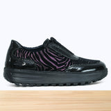 484F Tirra Cuir Noir Violet Zèbre