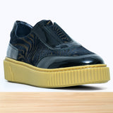 484F Tirra Cuir Noir Doré Zèbre