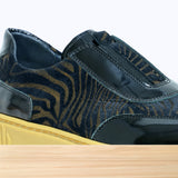 484F Tirra Cuir Noir Doré Zèbre