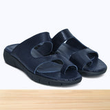 486F Kallena Cuir Bleu Noir