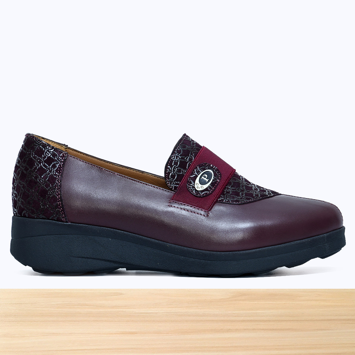 Loxa Mocassin Femme Cuir Bordeaux Élégant | Maroc – SANTIAGO®