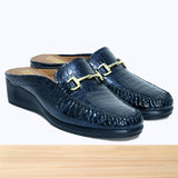 489F Qima Cuir Bleu Marine