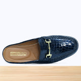 489F Qima Cuir Bleu Marine