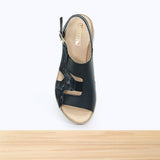 502F Belvia Cuir Gris Noir