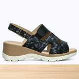 502F Belvia Cuir Gris Noir