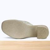 504F Luvia Cuir Beige Métallisé
