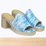 504F Luvia Cuir Bleu Argenté
