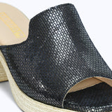 504F Luvia Cuir Gris Noir