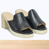504F Luvia Cuir Gris Noir