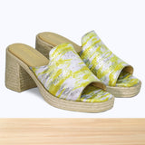 504F Luvia Cuir Jaune Argenté