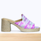 504F Luvia Cuir Rose Argenté NV
