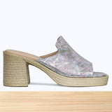504F Luvia Cuir Rose Argenté