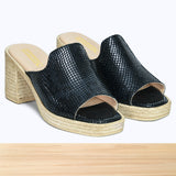 504F Luvia Cuir Serpent Noir