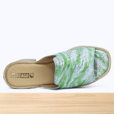 504F Luvia Cuir Vert Argenté