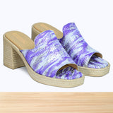 504F Luvia Cuir Violet Argenté