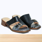 506F Olyssa Cuir Noir Brillant