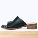 506F Olyssa Cuir Noir Brillant