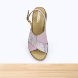 510F Livana Cuir Rose Argenté