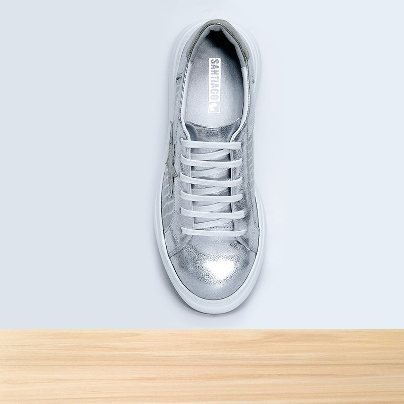 510F Velisse Cuir Argenté