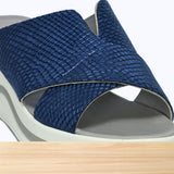 521F Falina Cuir Bleu Marine