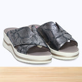 521F Falina Cuir Gris Métallisé