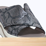 521F Falina Cuir Gris Métallisé