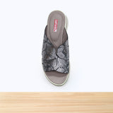 521F Falina Cuir Gris Métallisé