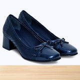 570F Nawar Cuir Bleu Marine