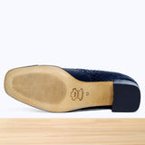 570F Nawar Cuir Bleu Marine