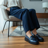 601F Lodie Cuir Bleu Marine