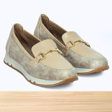 611F Pelta Cuir Beige Foncé