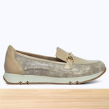 611F Pelta Cuir Beige Foncé