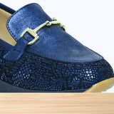 611F Pelta Cuir Bleu Marine