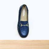 611F Pelta Cuir Bleu Marine